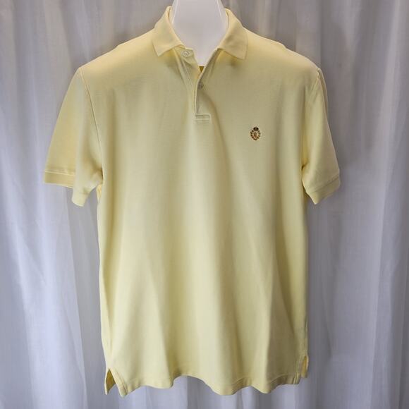 Ralph Lauren Vintage Pale Yellow Polo Shirt RL Embroidered Crest, Small - Picture 1 of 10